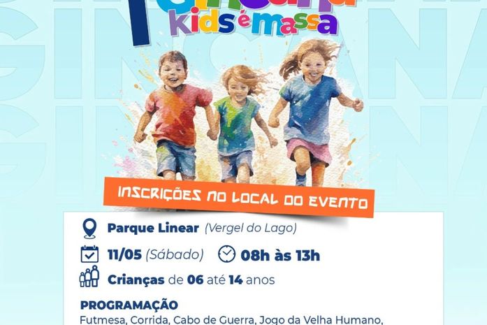 Primeira Gincana Kids é Massa acontece no Vergel do Lago neste sábado (11)