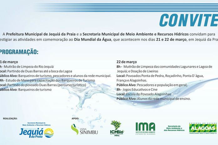 Jequiá da Praia comemora Dia Mundial da Água com diversas atividades