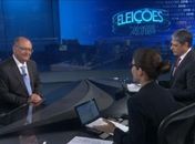 Geraldo Alckmin durante sabatina no Jornal Nacional