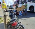 Motociclista que sofreu fratura exposta após acidente é socorrido no Jacintinho