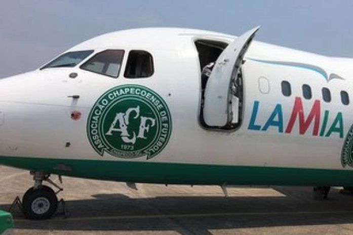 Avião da empresa boliviana Lamia, fretado pela Chapecoense para transportar sua equipe