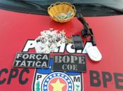 Material foi apreendido com homem, na Grota do Rafael