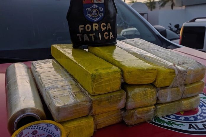 Polícia apreendeu 11.700kg de maconha na parte alta de Maceió