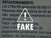 É falso que lei isenta idosos de pagar estacionamento em shoppings 