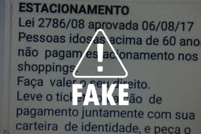 É falso que lei isenta idosos de pagar estacionamento em shoppings 