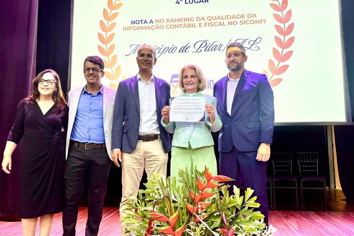 Pilar conquista nota A em ranking nacional e recebe prêmio por qualidade das informações contábeis e fiscais