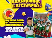 Bicampeã: Educação de Branquinha conquista mais um Selo Ouro Compromisso Nacional Criança Alfabetizada