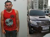 Homem é preso após ser flagrado dormindo em carro roubado