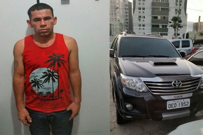 Homem é preso após ser flagrado dormindo em carro roubado