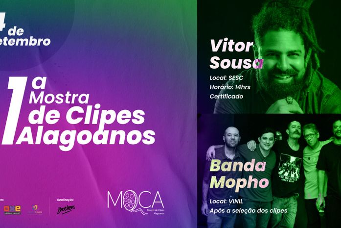 1ª Mostra de Clipes Alagoanos acontece neste sábado (14); evento é gratuito e terá workshop, premiações e show da banda Mopho