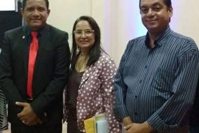 Júlio Cezar, Alcineide Nascimento e Júnior Miranda (presidente da Câmara)