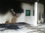 Parte dos fundos ficou destruída