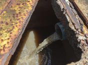 Estação de Tratamento de Esgoto com irregularidades encontrado em condomínio no bairro da Serraria. 