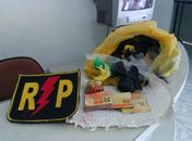 Materiais apreendidos no bairro do Vergel do Lago