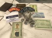 Objetos apreendidos com o acusado.