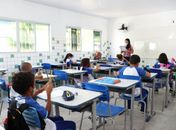 Alunos em sala de aula