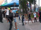 Abordagens na rua fechada