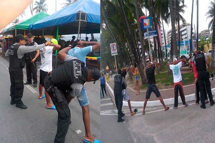 Abordagens na rua fechada