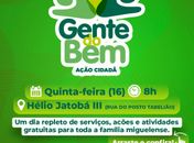 Prefeitura de São Miguel dos Campos promoverá nesta quinta-feira (16), a ação cidadã “Gente do Bem”
