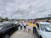 Super adesivaço abriu campanha de George Clemente em São Miguel dos Campos

