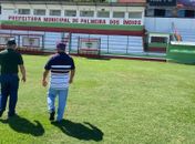 Comissão de cronistas aprova condições das cabines de rádio e TV do Gerson Amaral e Juca Sampaio 