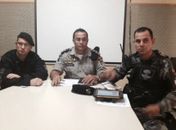 Major Enio Bolivar,Comandante Marcos Sampaio e  Capitão Mário Palmeira 