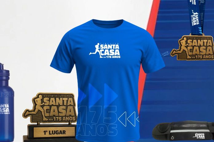 Circuito Santa Casa 175 Anos terá provas de 5 km, 10 km, caminhada e Corrida Kids