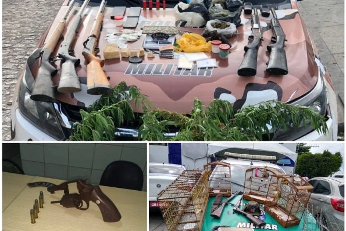 Armas apreendidas foram entregues a Polícia Civil