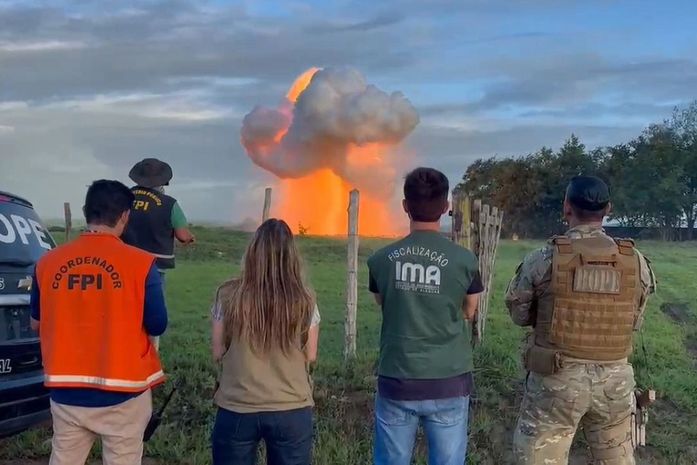 Mais de 40 kg de explosivos são detonados em área remota do Sertão de AL: "gerou cogumelo de 10 metros de altura"