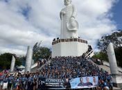 Deputado Fernando Pereira reforça tradição da Romaria de Junqueiro ao Juazeiro, na subida ao Horto do Pe. Cícero, com milhares de romeiros