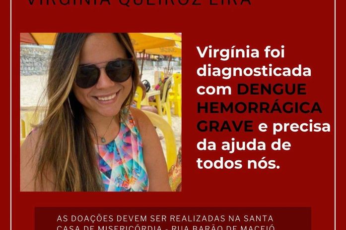 Virgínia precisa de doação de plaquetas