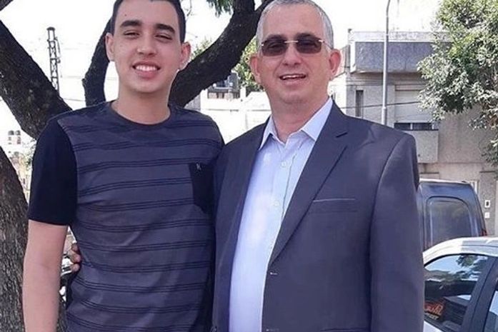 Johathan Famuel e seu pai, pastor Jairo Érico