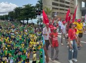 Direita e esquerda realizam manifestações com pautas opostas no 7 de Setembro, em Maceió
