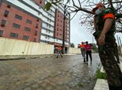 Treinamento simula evacuação de área e resgate em deslizamento de terra