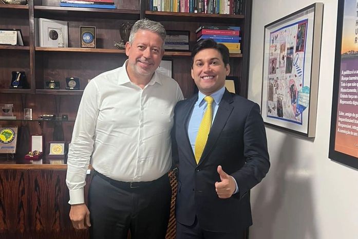 Presidente da Câmara Arthur Lira recebe Rodrigo Valença em Brasília