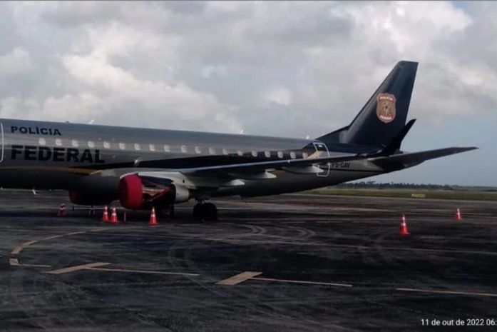 Avião Polícia Federal no aeroporto Zumbi dos Palmares