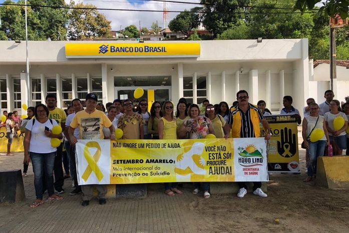 A caminhada chamou a atenção de todos para o Setembro Amarelo.