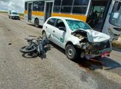 Acidente entre taxi e motocicleta deixa dois homens mortos na AL-105, na Zona da Mata de AL