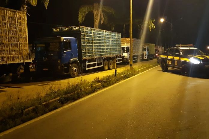 Seis caminhões são apreendidos por transportar mercadoria sem nota fiscal em AL