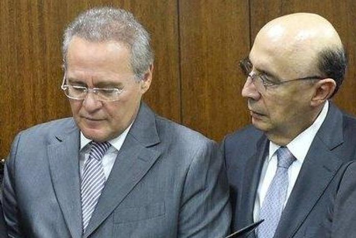 Renan Calheiros e Henrique Meirelles