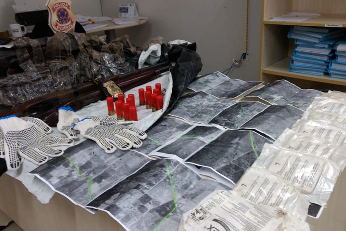 Materiais apreendidos pela Polícia Federal