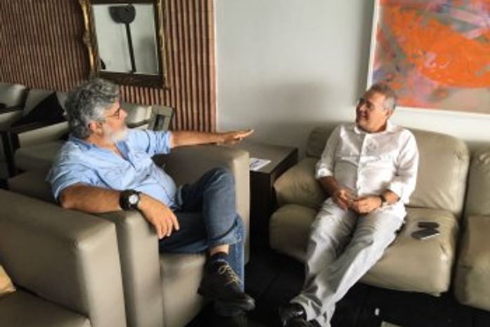 Eduardo Tavares em diálogo com o senador Renan Calheiros