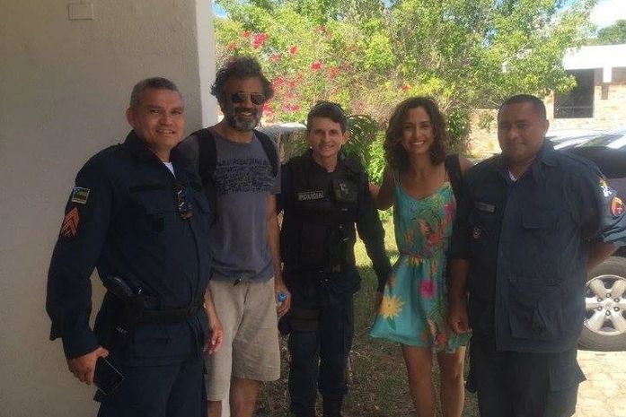 Domingos Montagner e Camila Pitanga tiraram esta foto nesta manhã, antes do acidente