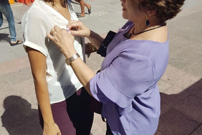 Agosto Lilás realizado no Centro