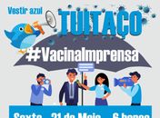 Tuitaço pela vacinação dos profissionais de imprensa #VacinaImprensa nesta sexta (21)