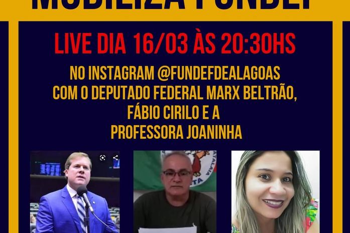 Marx Beltrão defende pagamento de rateio do Fundef em live com Comissão Estadual nesta terça-feira