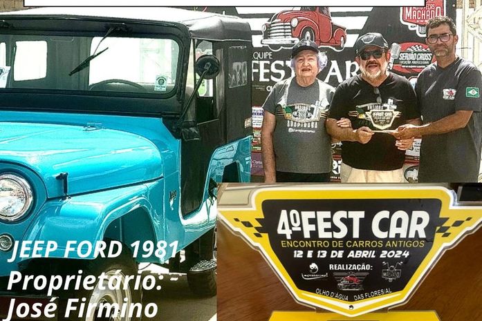 Jornalista e juiz aposentado arapiraquense, José Firmino, é premiado no 4º Fest Car, em Olho D’água da Flores