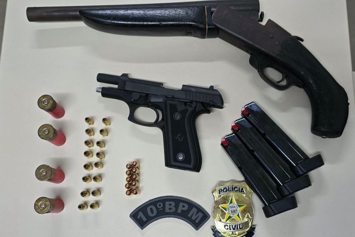 Operação da PM resulta em apreensão de armas e drogas em Alagoas