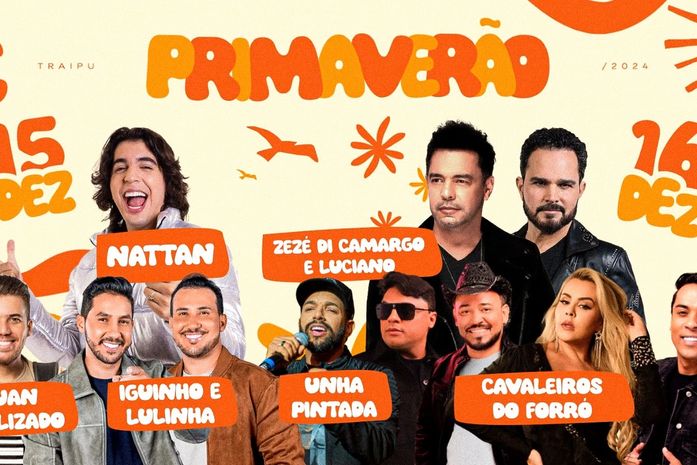 Com Nattan, Zezé di Camargo e Luciano e outras atrações nacionais, Festival Primaverão acontece dias 15 e 16 de dezembro em Traipu