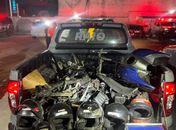 Imóvel usado como desmanche de motos é descoberto no Clima Bom com peças roubadas, droga e balança de precisão